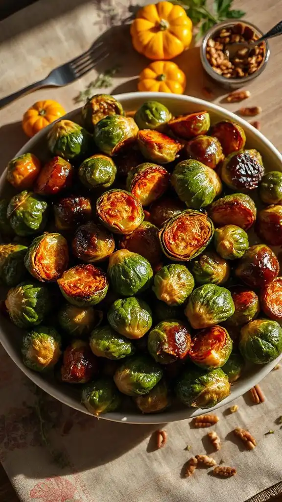 maple glazed roasted brussels sprouts