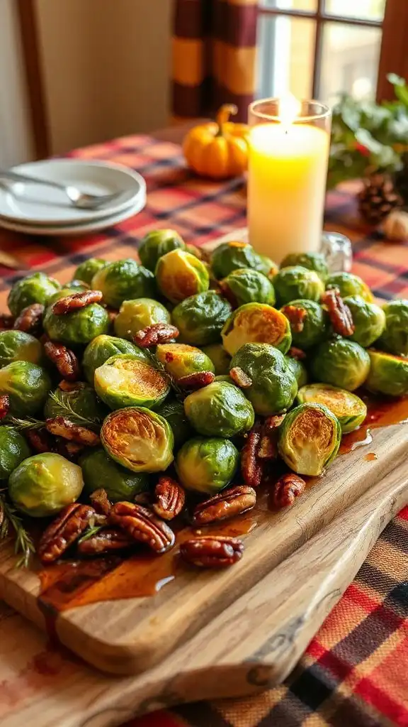 maple glazed roasted brussels sprouts