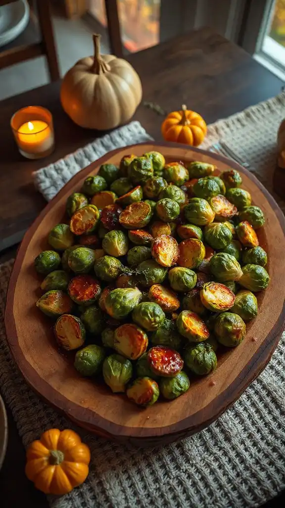 maple glazed roasted brussels sprouts