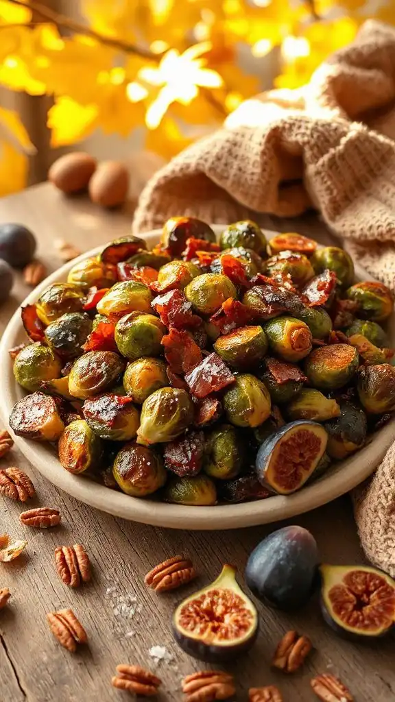 maple glazed roasted brussels sprouts