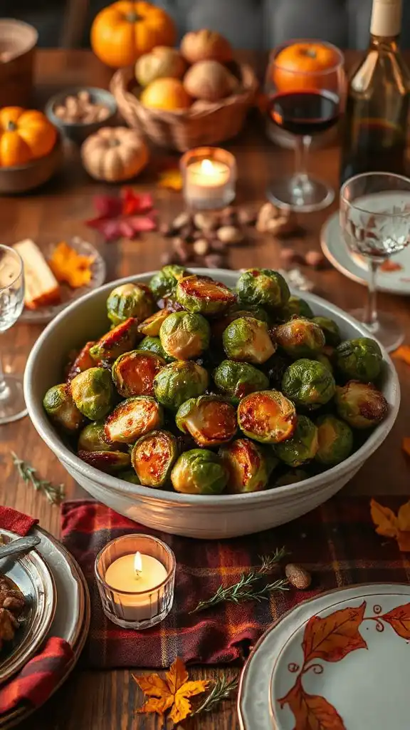 maple glazed savory brussels sprouts
