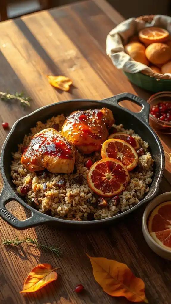 maple glazed savory chicken thighs