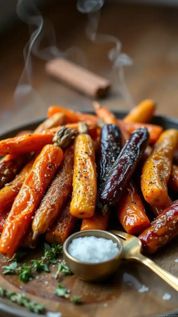 maple glazed spiced carrots