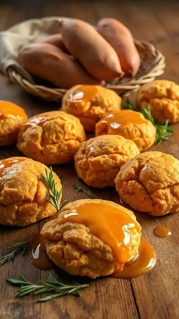 maple glazed sweet potato biscuits maple glazed sweet potato biscuits
