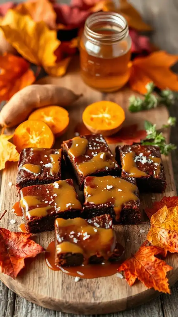 maple glazed sweet potato brownies