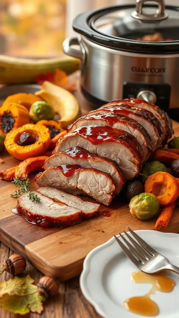 maple glazed tender pork dish