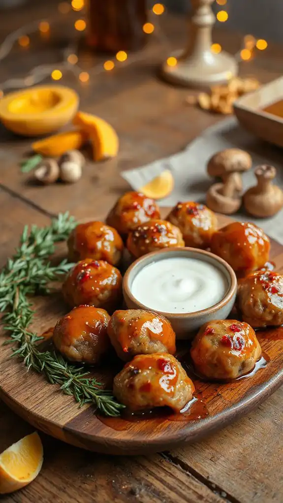maple glazed turkey meatballs recipe