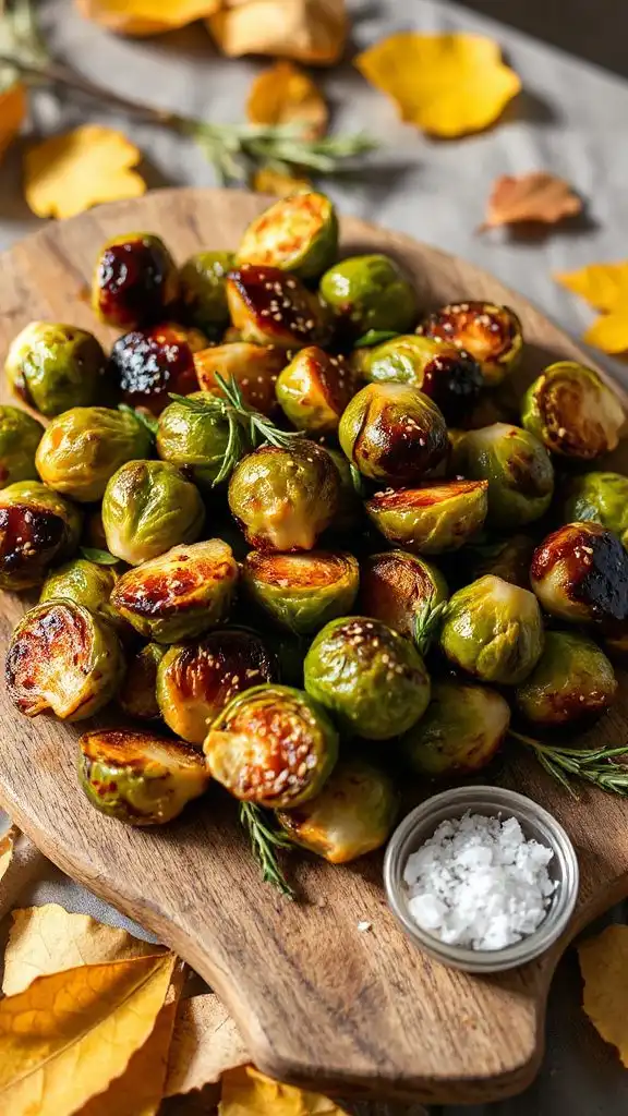 maple miso brussels sprouts dish