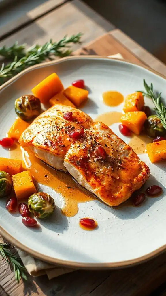 maple mustard glazed salmon