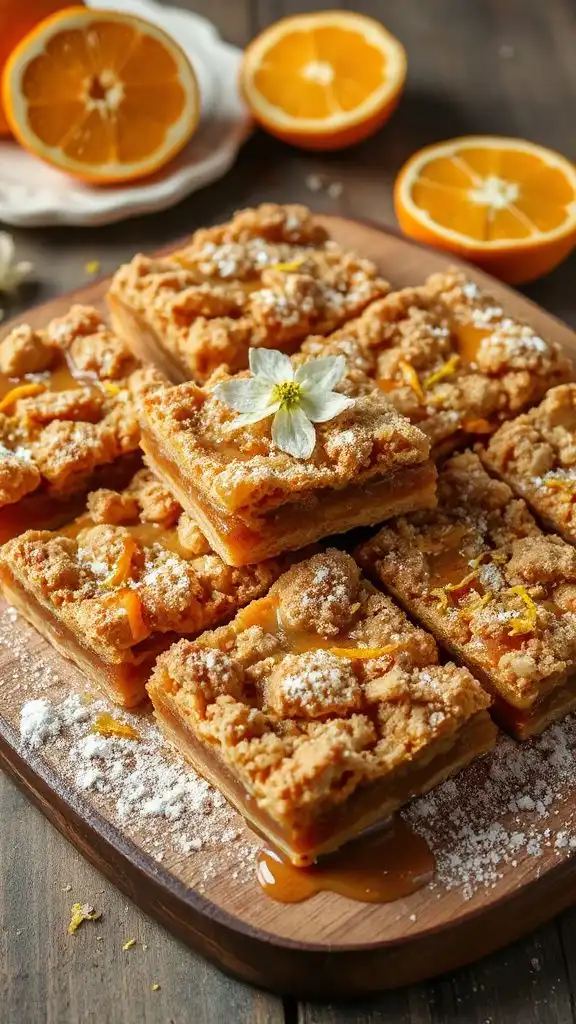 maple orange crumble dessert bars