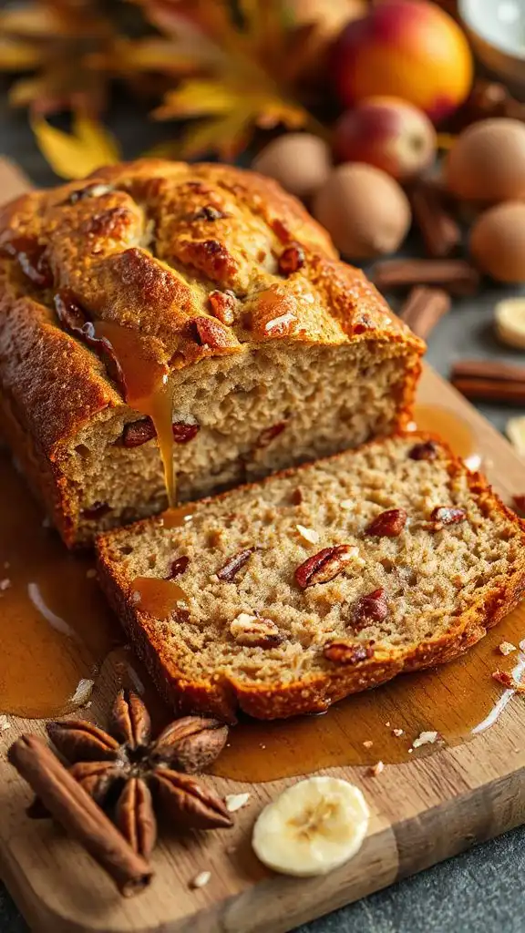 maple pecan banana bread