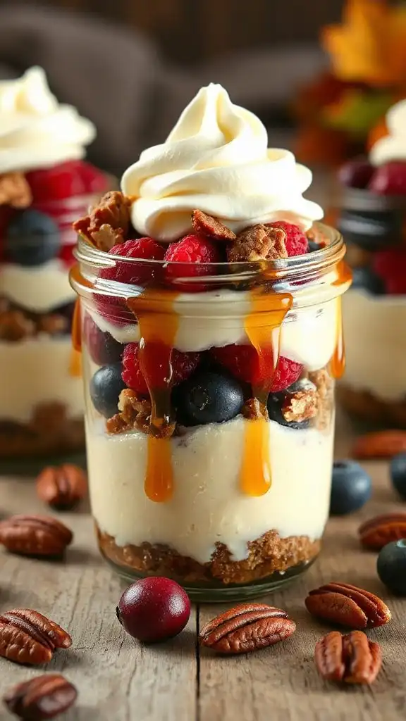 maple pecan berry cheesecake