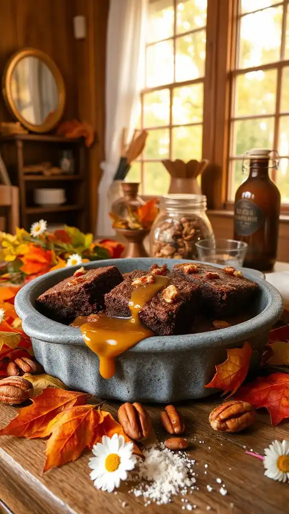 maple pecan brownie delight