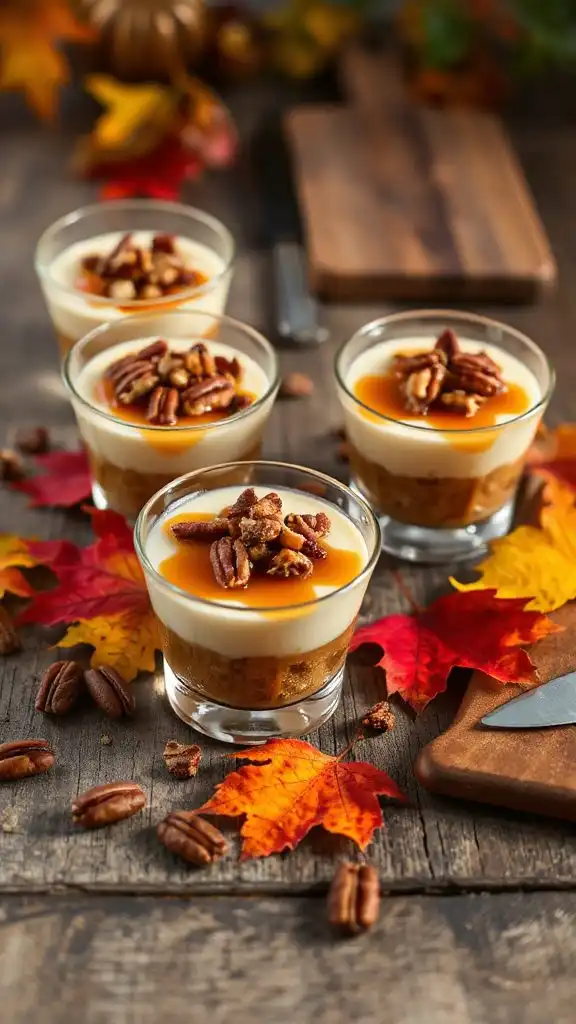 maple pecan cheesecake cups maple pecan cheesecake cups