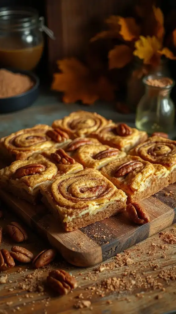 maple pecan cinnamon bars