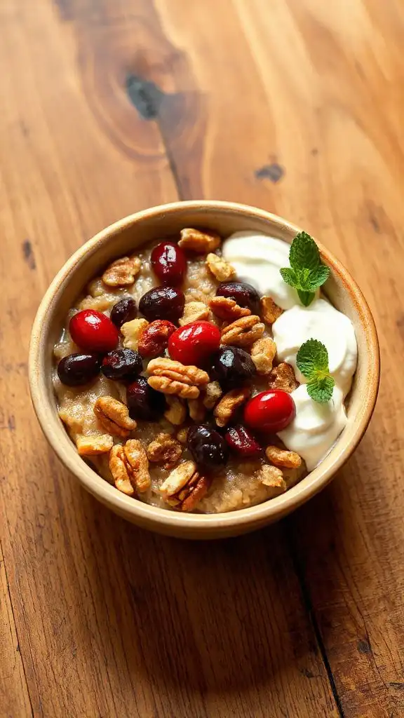maple pecan cranberry oatmeal