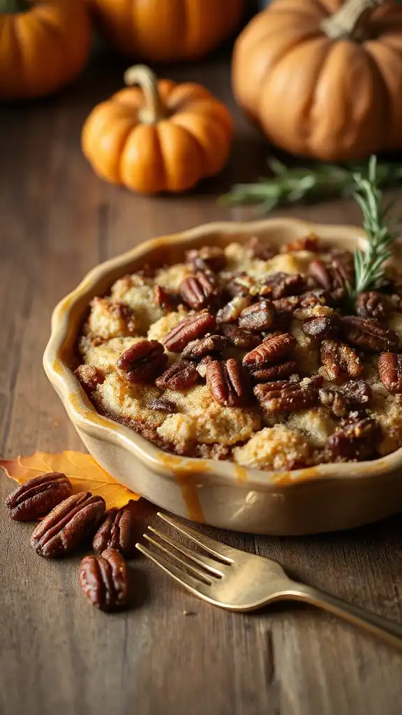 maple pecan crumble dessert