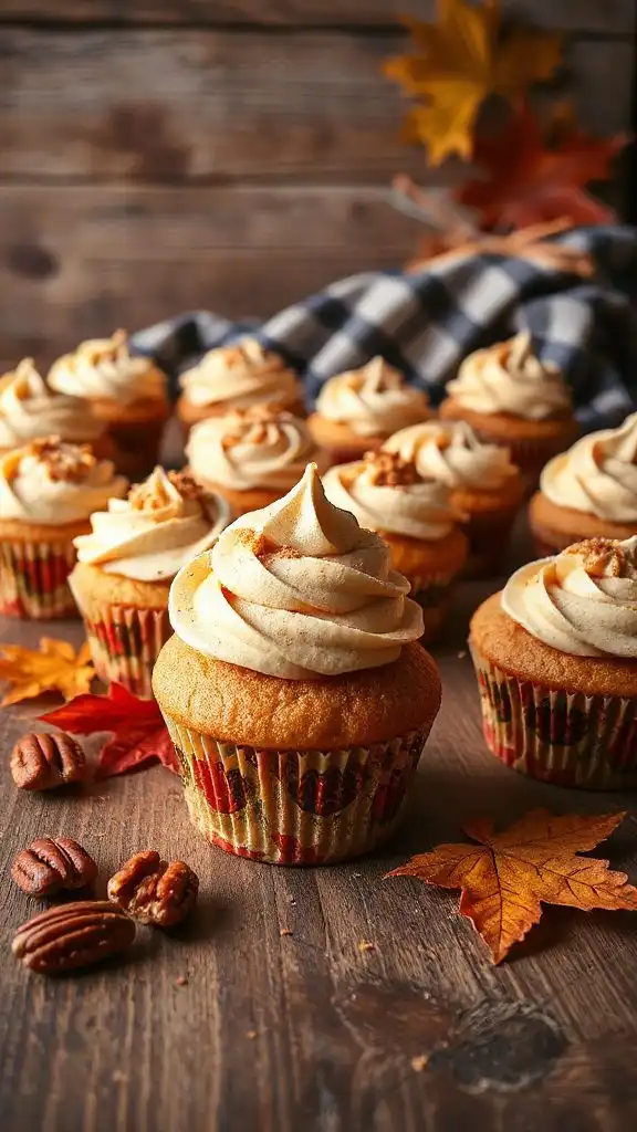 maple pecan flavored cupcakes