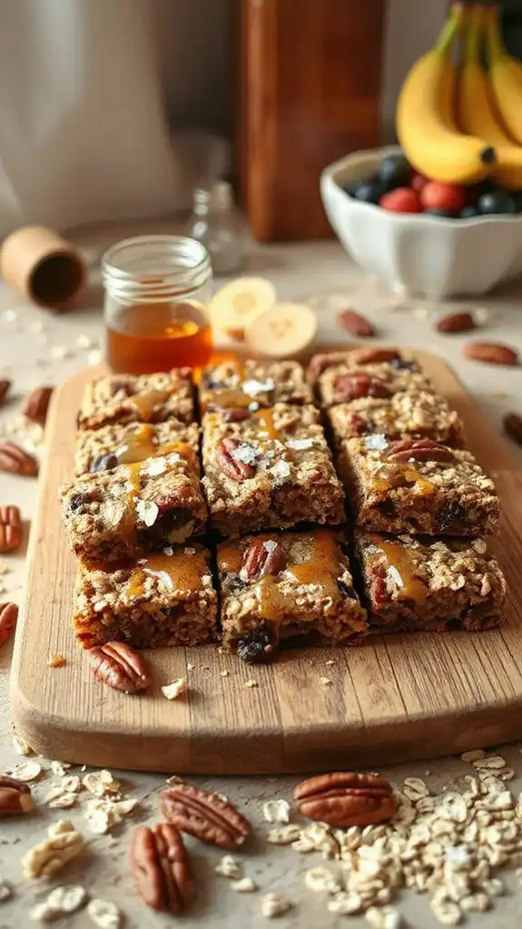 maple pecan oatmeal bars