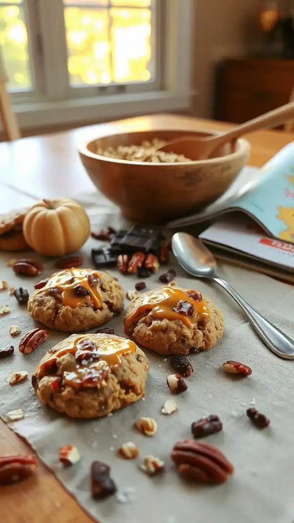 maple pecan oatmeal cookies