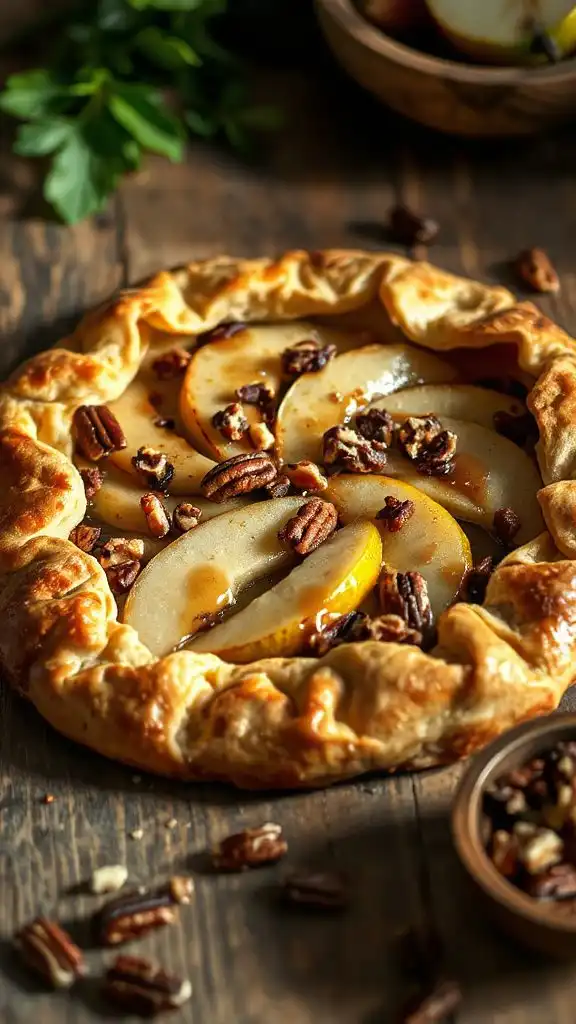 maple pecan pear galette