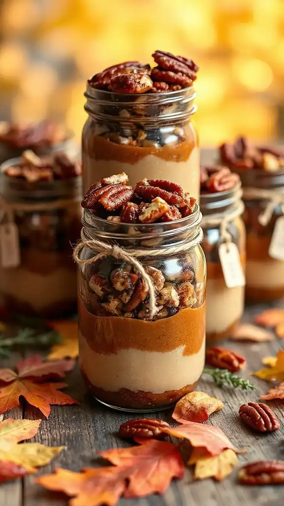 maple pecan pie jars