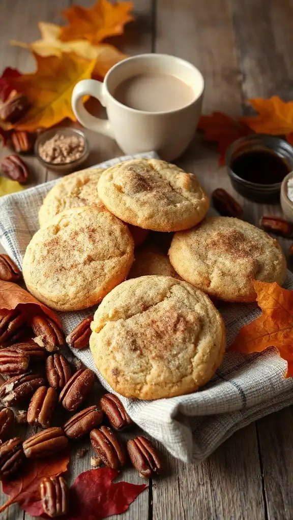 maple pecan snickerdoodle cookies