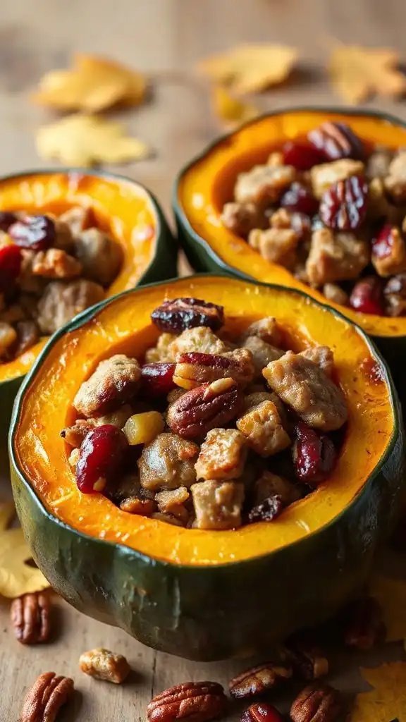 maple sausage stuffed squash
