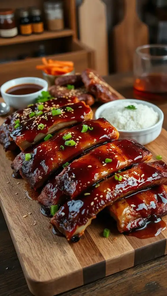 maple soy glazed ribs