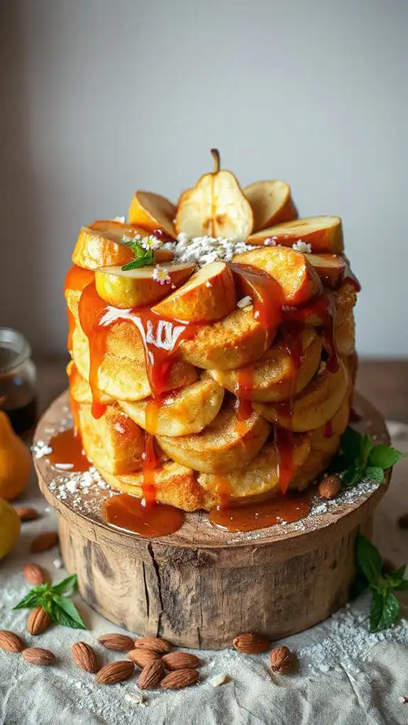 maple spiced almond pear cake