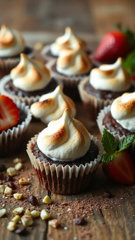 marshmallow brownie cup treats