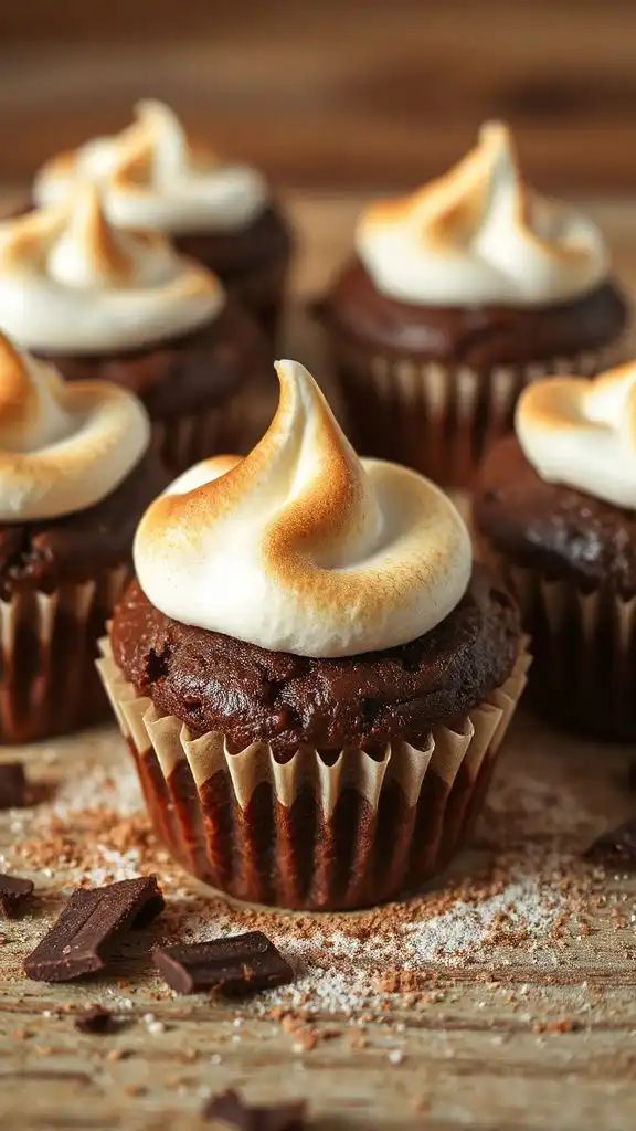 marshmallow topped brownie cups