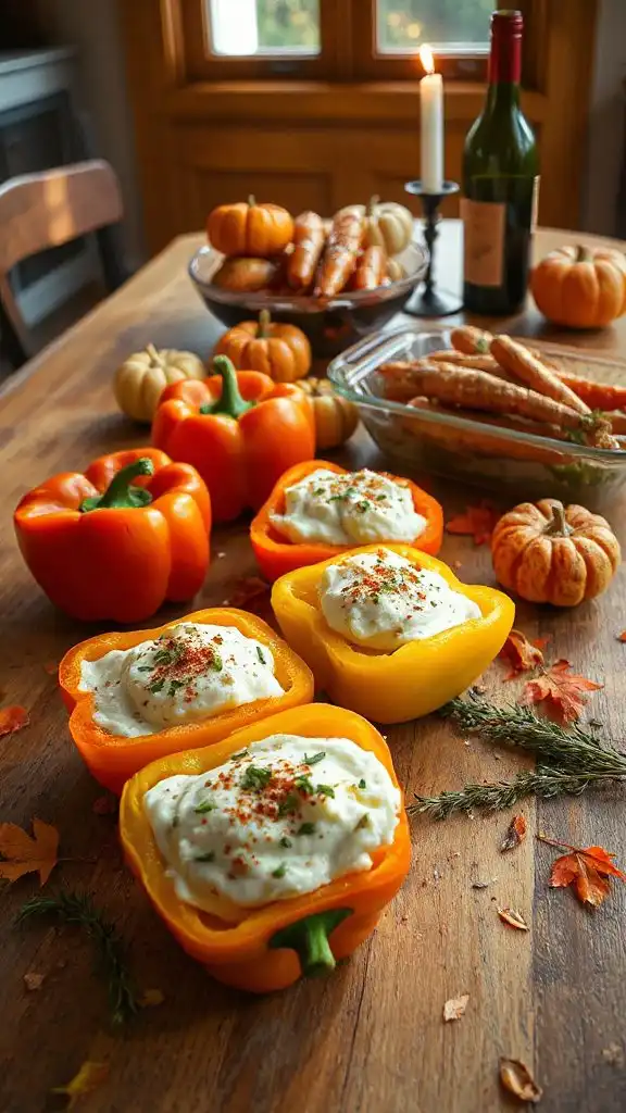 mashed potatoes in peppers