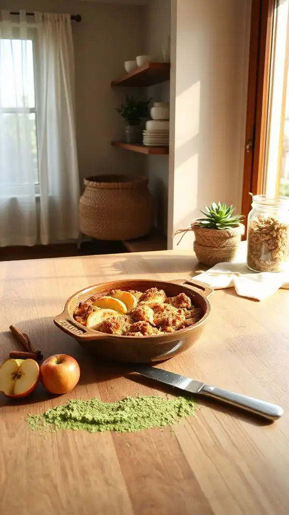 matcha infused apple dessert