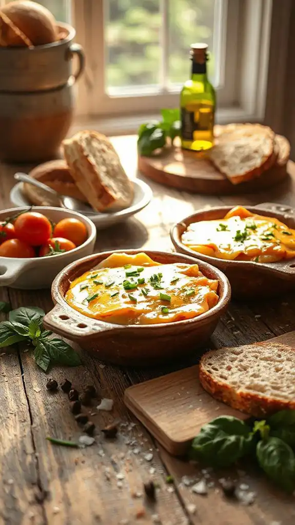 mediterranean cheddar cheese skillet
