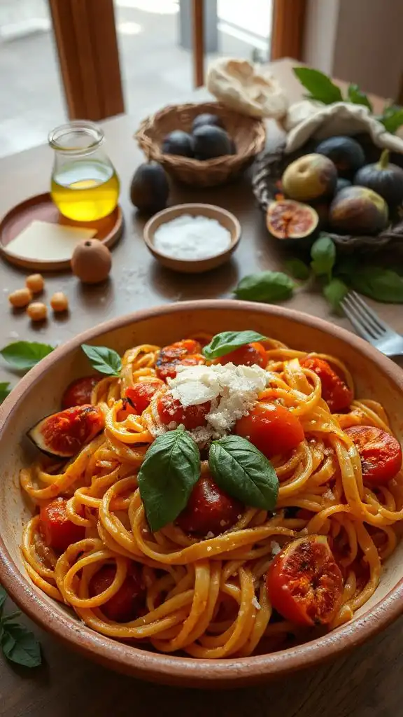 mediterranean chickpea pasta delight