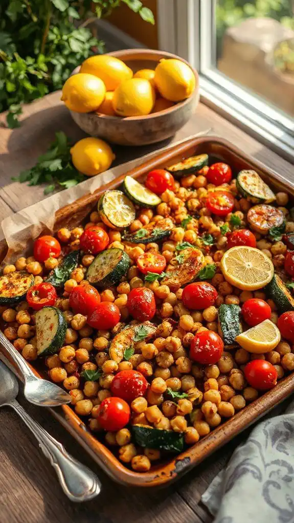 mediterranean chickpea vegetable dish