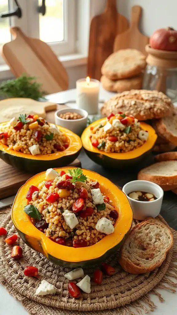 mediterranean couscous stuffed squash