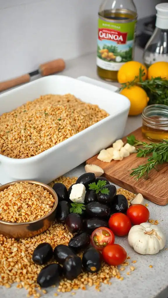 mediterranean feta olive bake