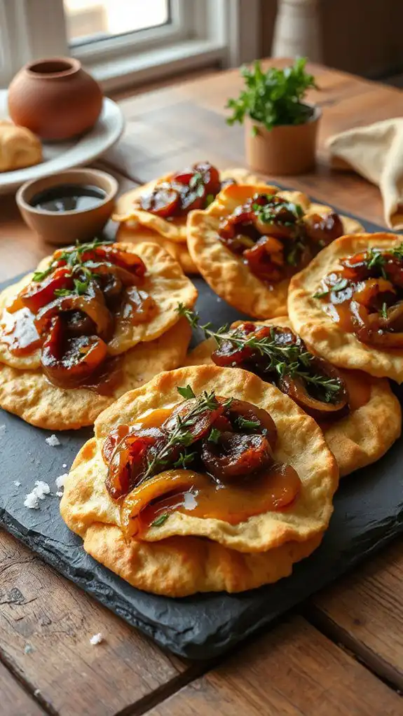 mediterranean flatbread with toppings