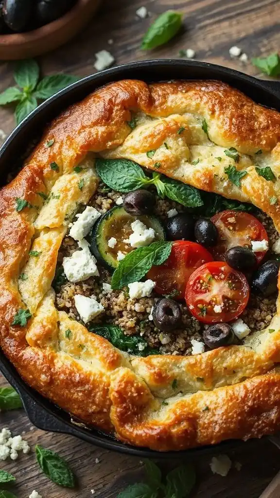 mediterranean quinoa bake layers