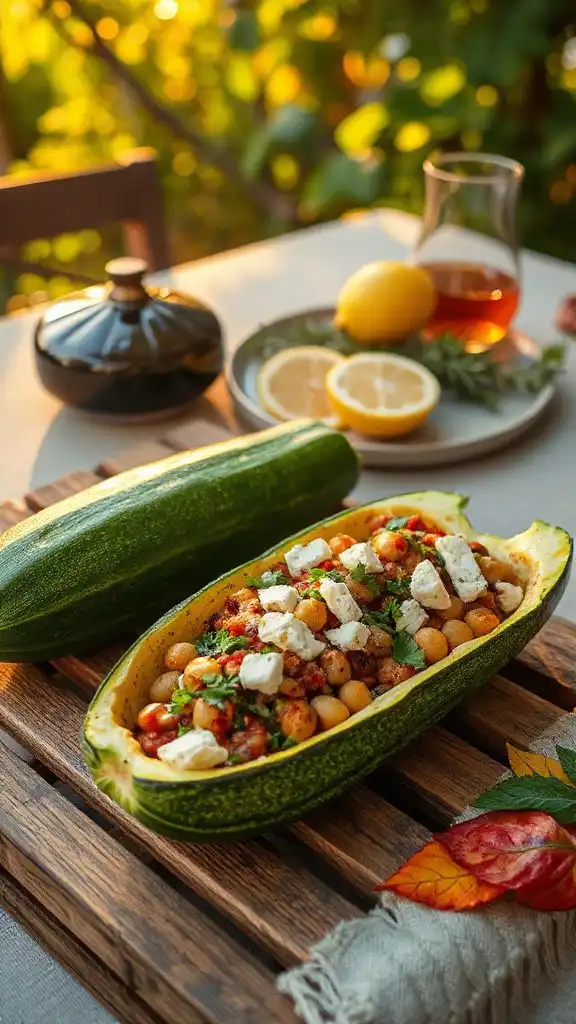 mediterranean stuffed zucchini boats