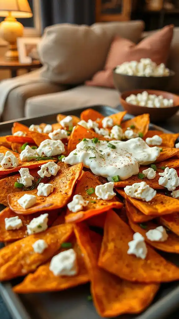 mediterranean sweet potato nachos