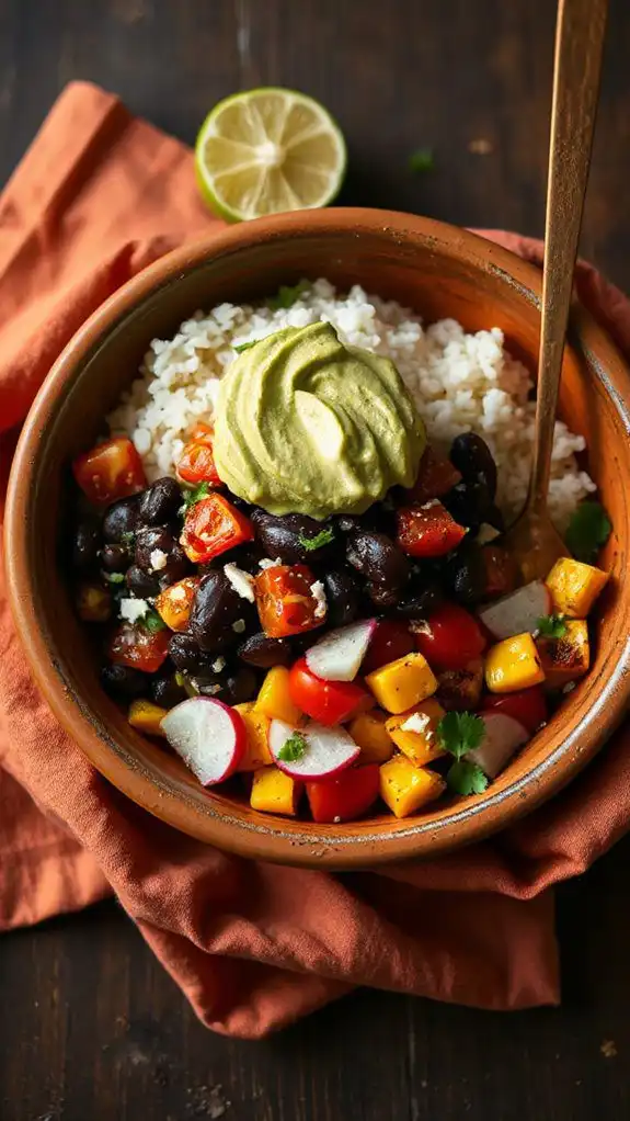 mexican street corn burrito bowl