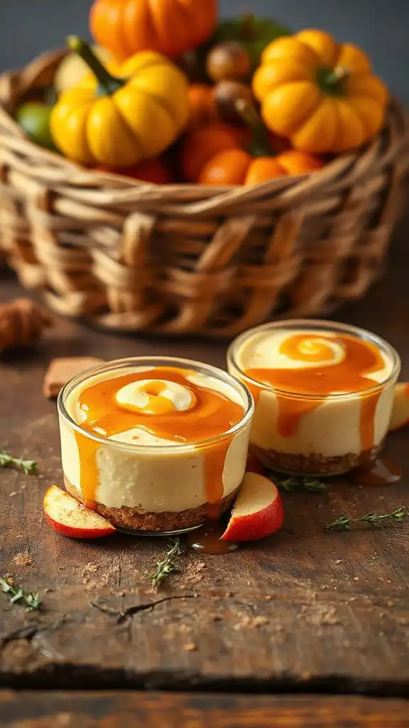 mini caramel apple cheesecakes mini caramel apple cheesecakes