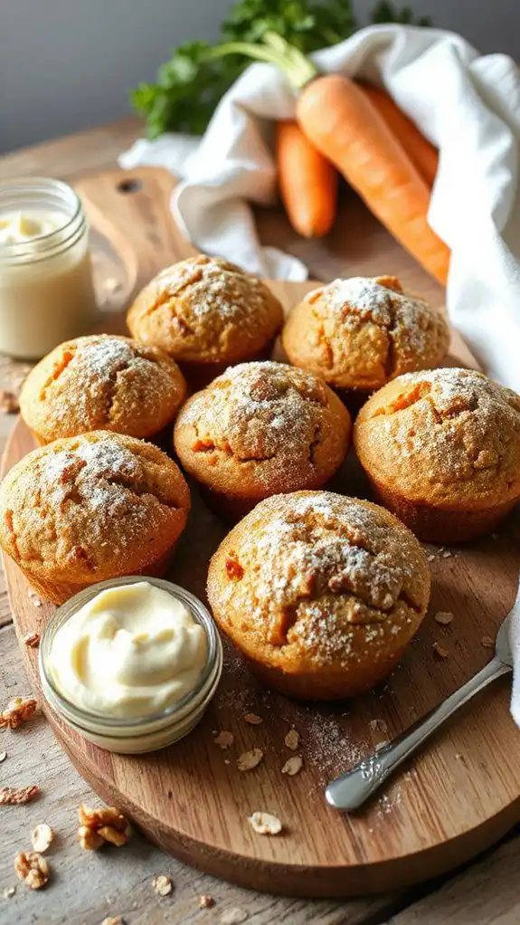 mini carrot cake muffins