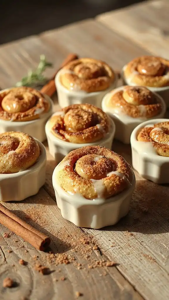 mini cinnamon roll bites