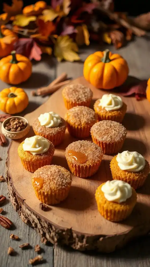 mini pumpkin cheesecake cakes