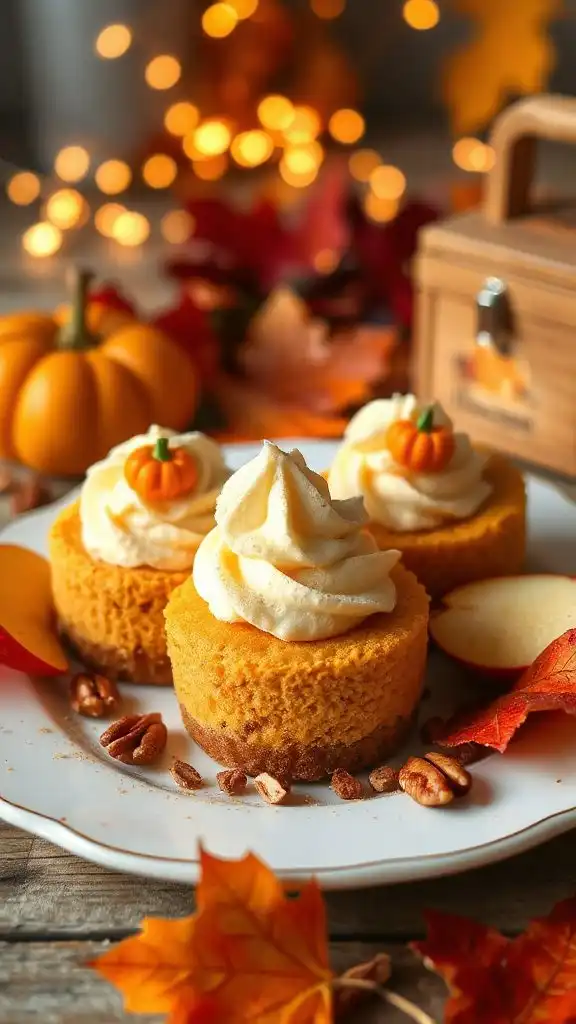 mini pumpkin cheesecake delights