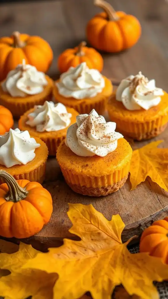 mini pumpkin cheesecakes delightful treats